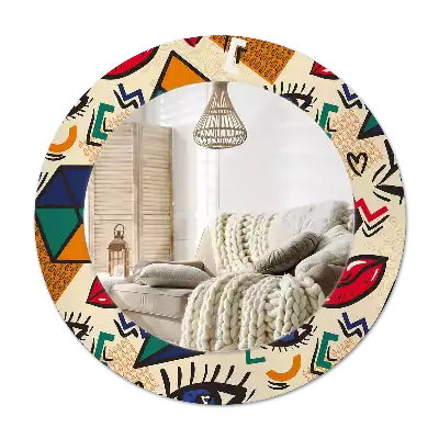 Specchio circolare decoro Stile pop art