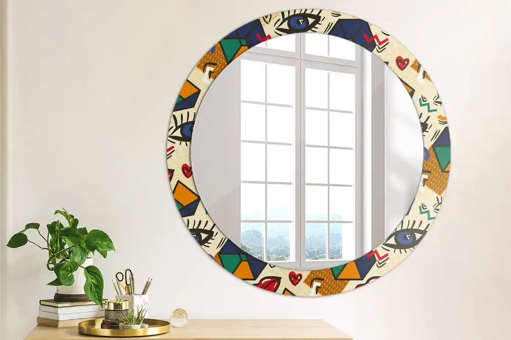 Specchio circolare decoro Stile pop art