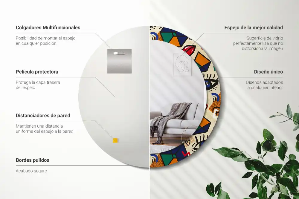 Specchio circolare decoro Stile pop art