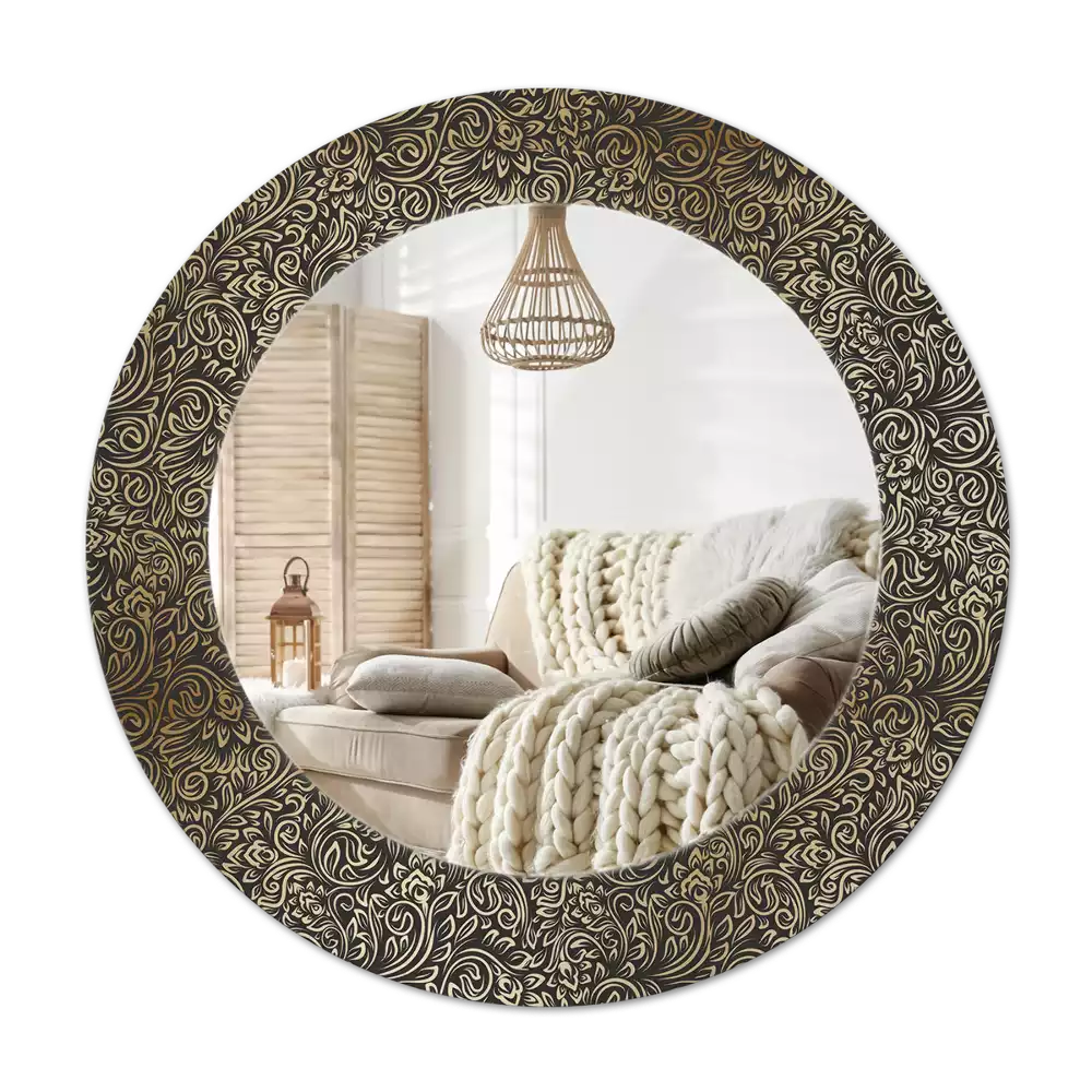 Specchio circolare decoro Ornamento floreale