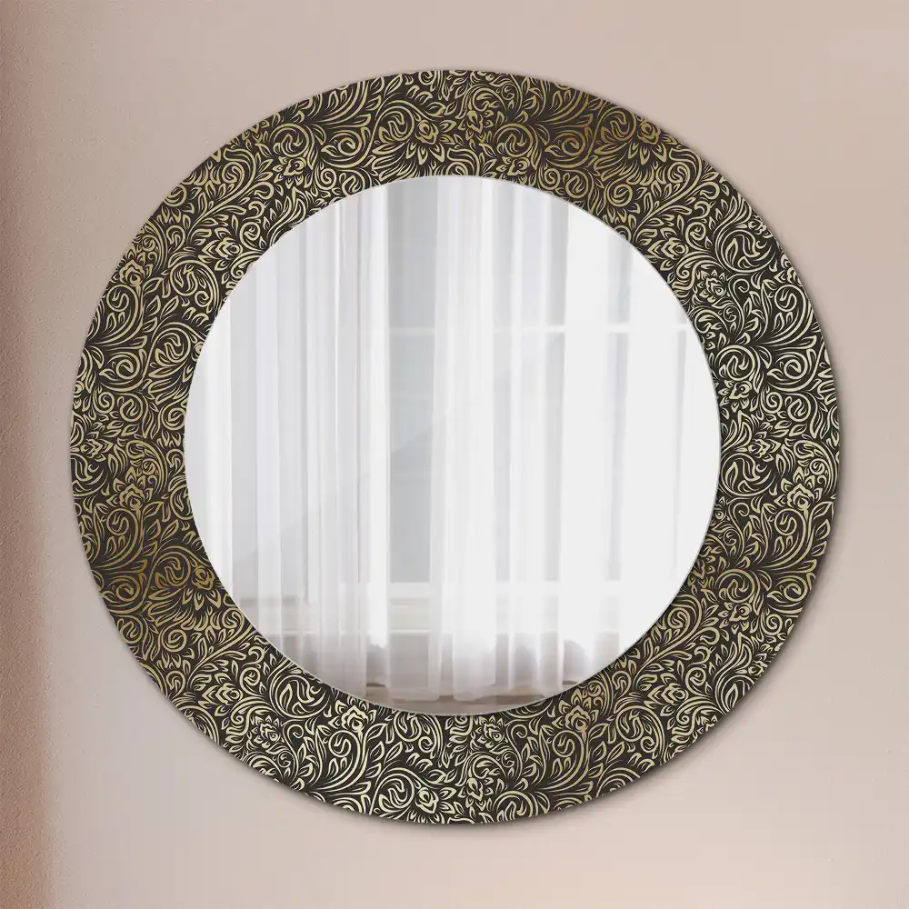Specchio circolare decoro Ornamento floreale