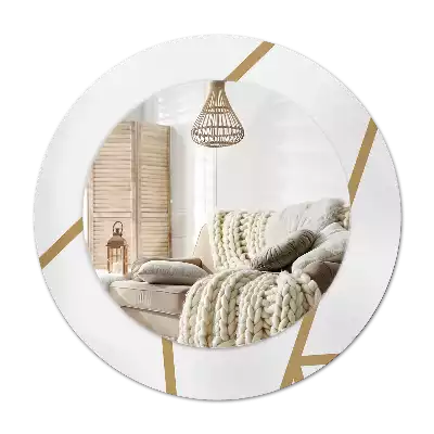 Specchio circolare stampato Composizione lineare