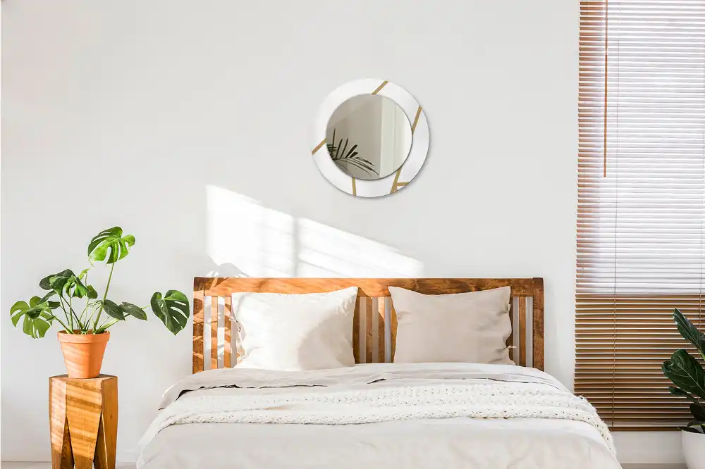 Specchio circolare stampato Composizione lineare