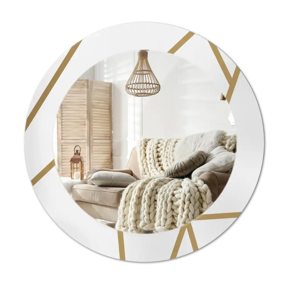 Specchio circolare stampato Composizione lineare