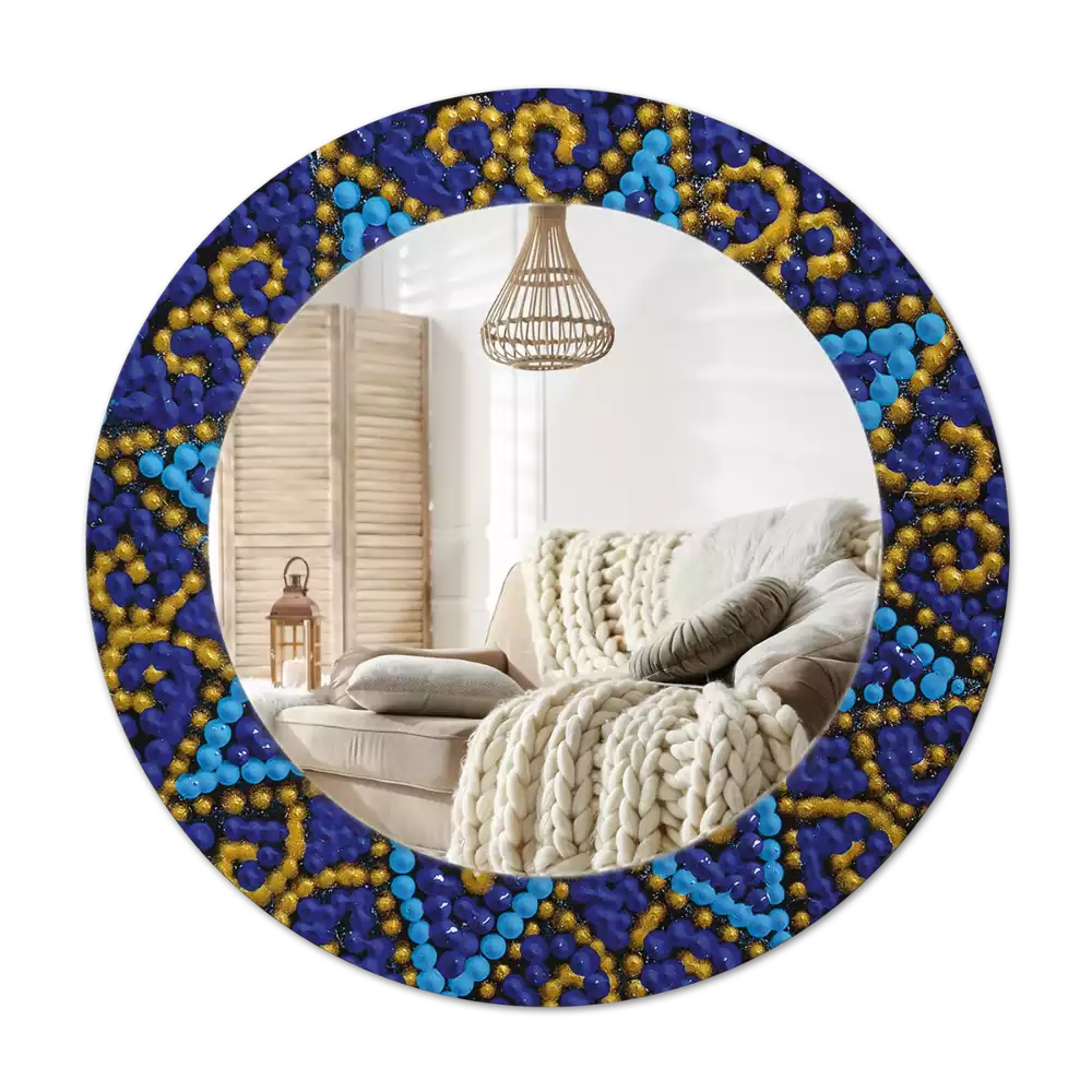 Specchio circolare decoro modello di Carnevale
