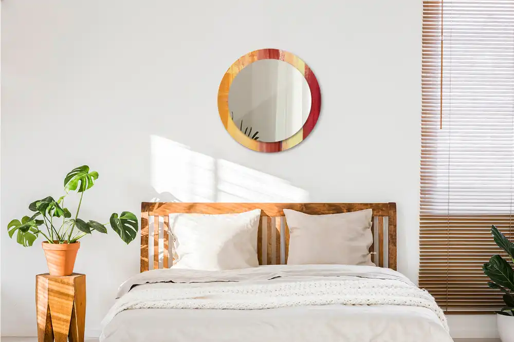 Specchio circolare stampato Pittura astratta