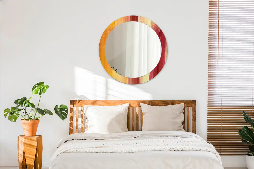 Specchio circolare stampato Pittura astratta