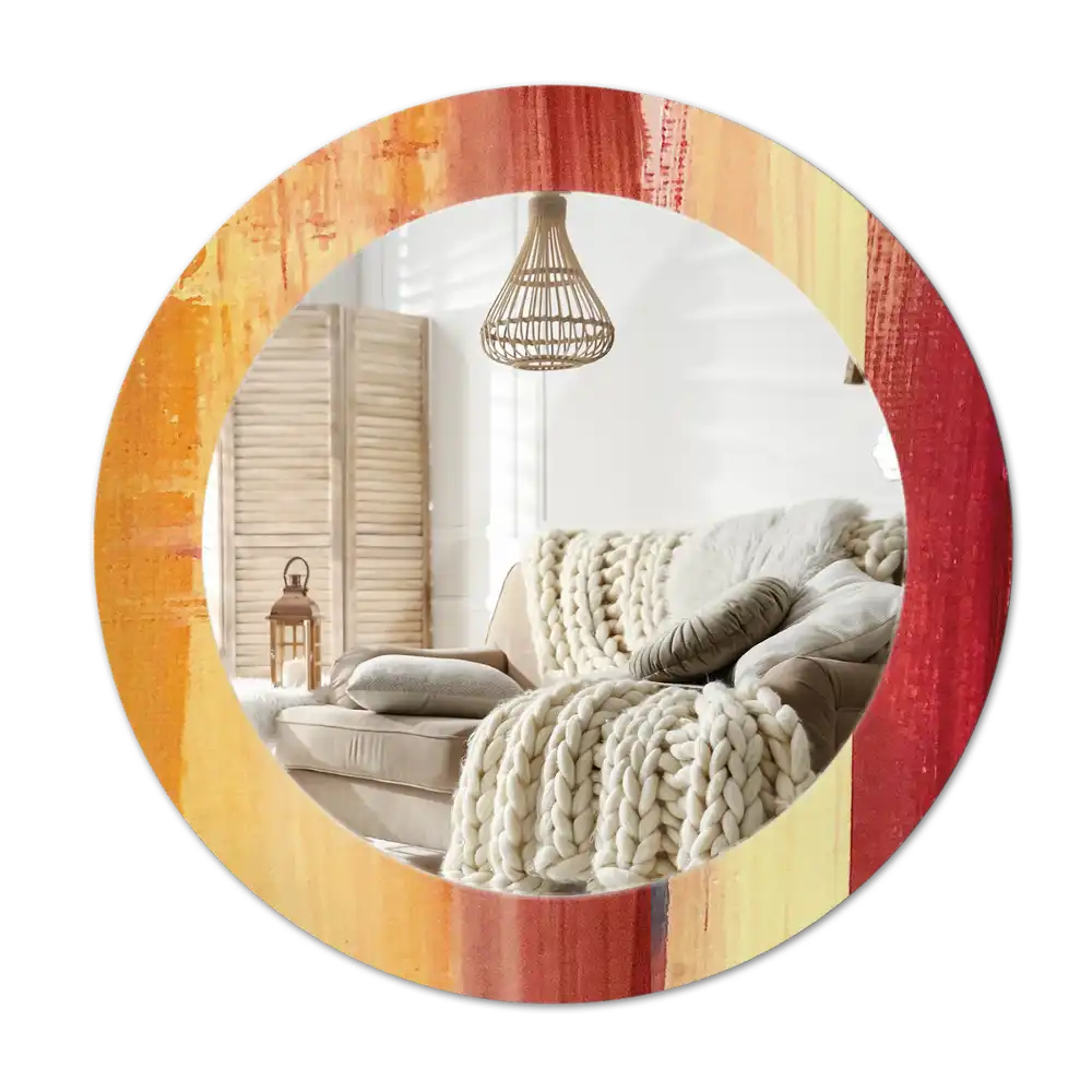 Specchio circolare stampato Pittura astratta