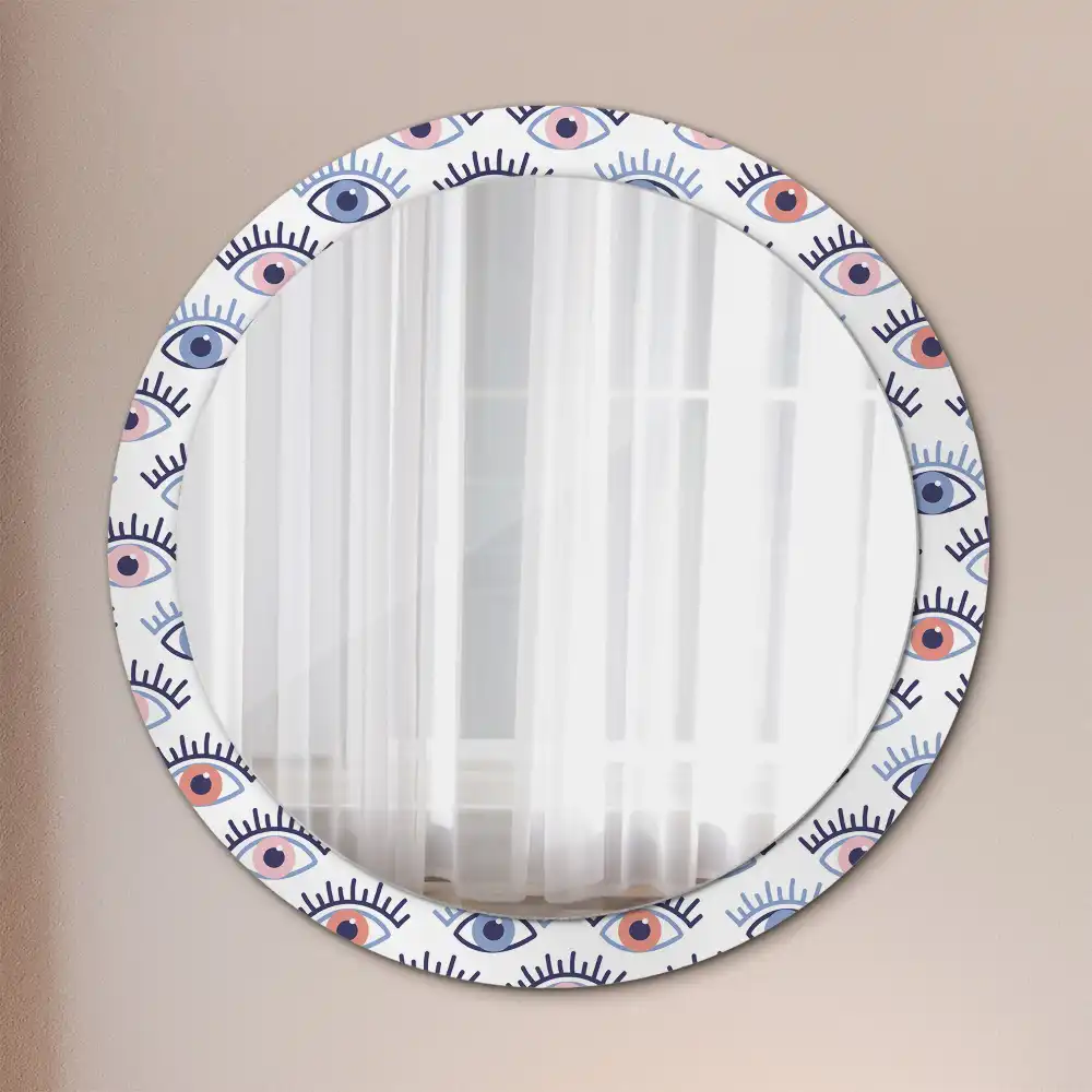 Specchio circolare stampato Occhi