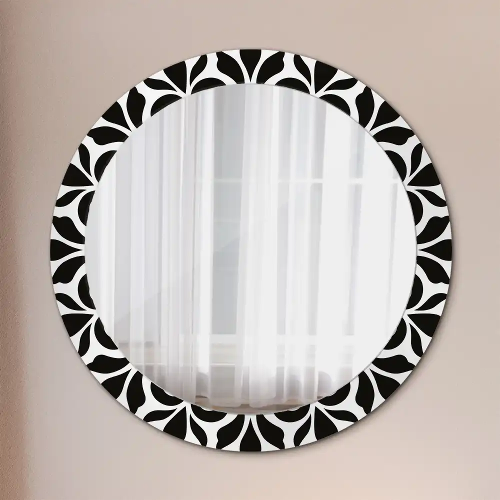 Specchio circolare decoro Ornamento nero