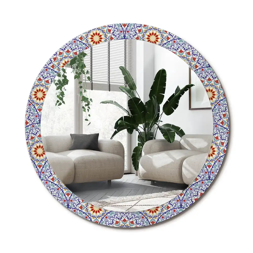 Specchio circolare decoro Composizione orientale