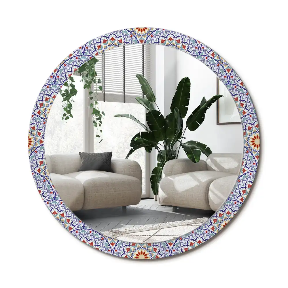 Specchio circolare decoro Composizione orientale
