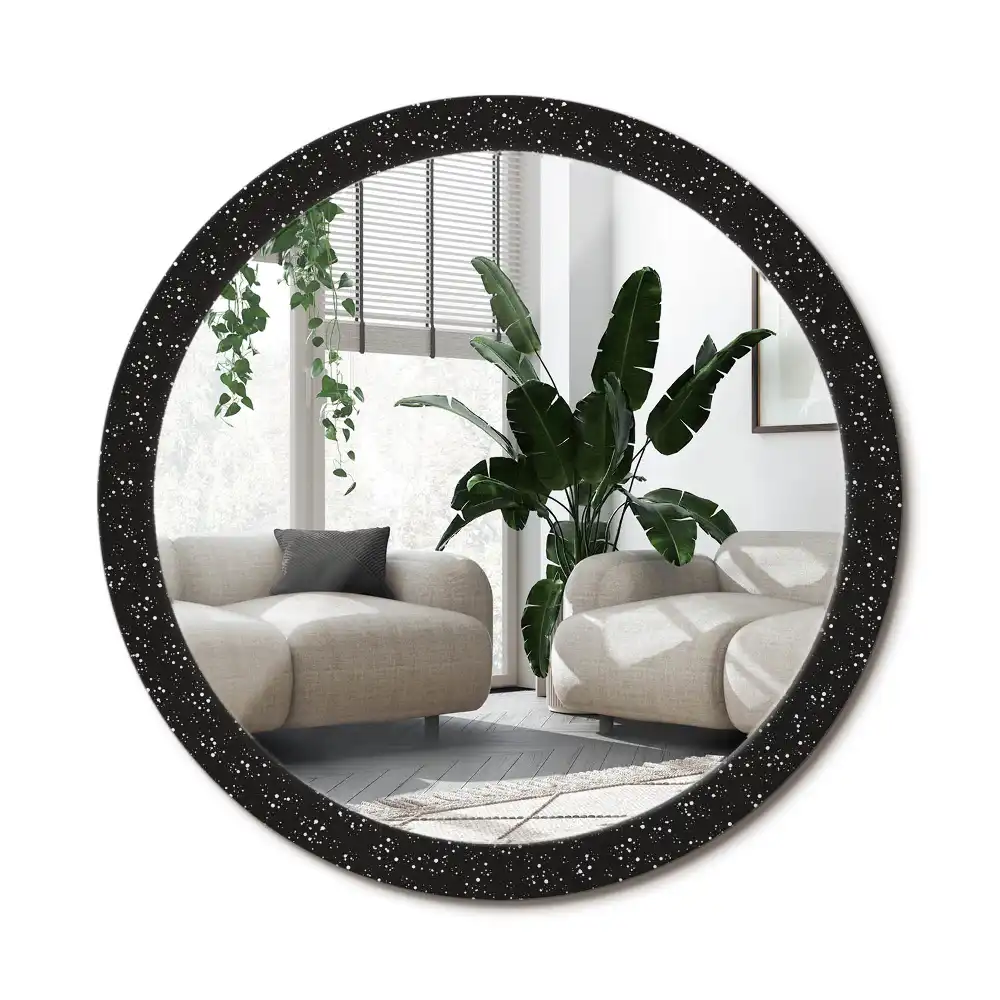 Specchio circolare stampato Punti caotici