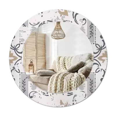 Specchio circolare decoro Piastrelle retrò