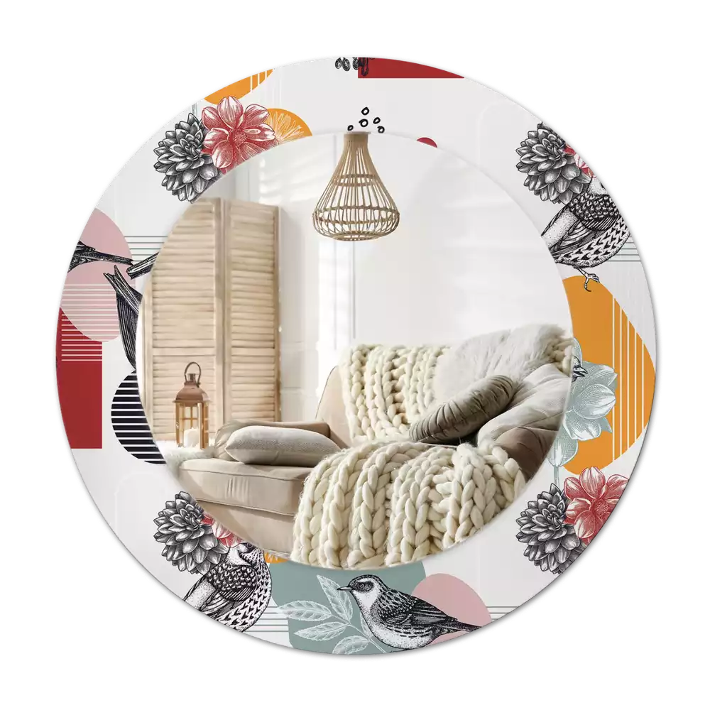 Specchio circolare decoro Toppe vintage