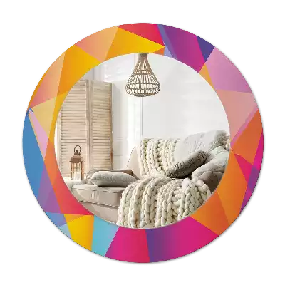 Specchio circolare decoro Composizione geometrica