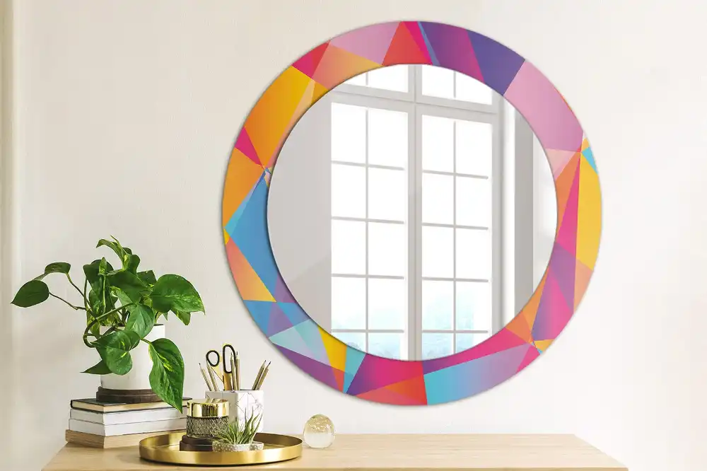 Specchio circolare decoro Composizione geometrica
