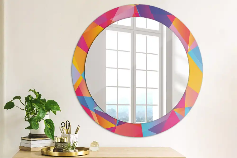 Specchio circolare decoro Composizione geometrica