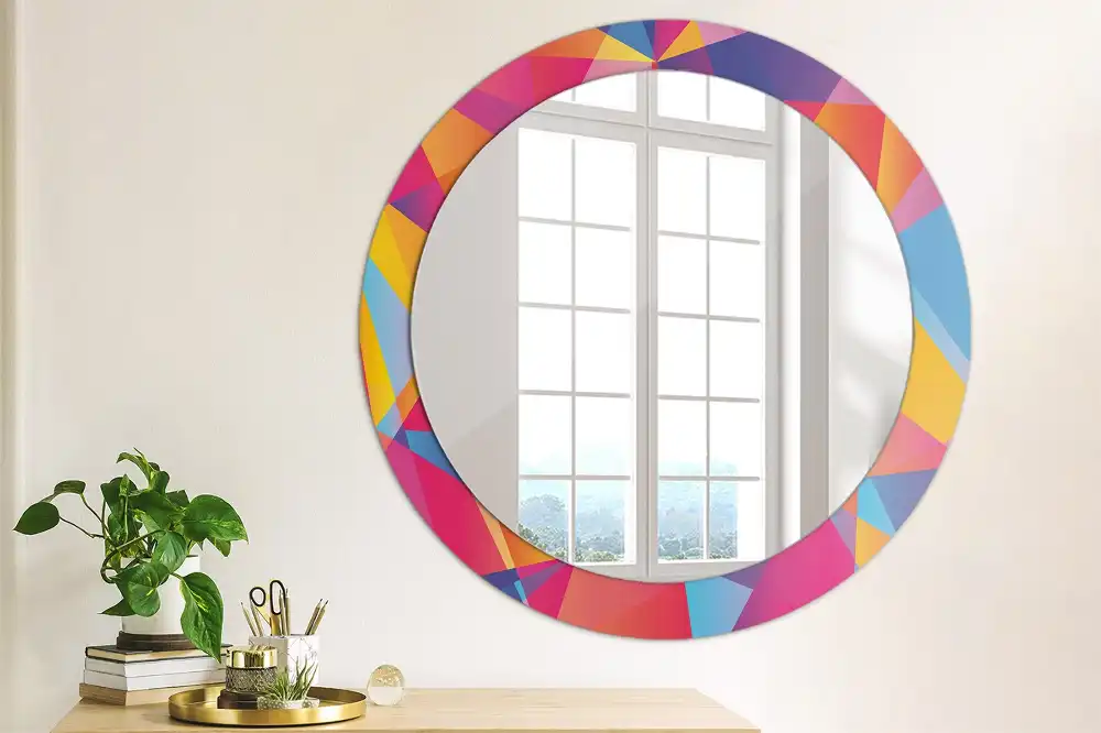 Specchio circolare decoro Composizione geometrica