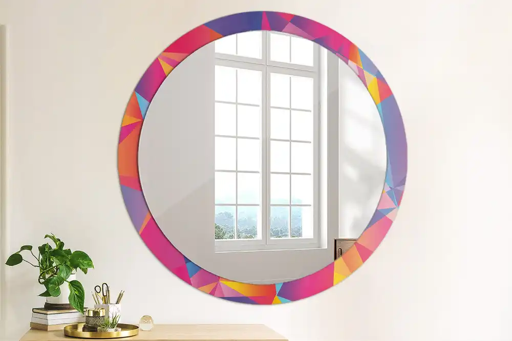 Specchio circolare decoro Composizione geometrica