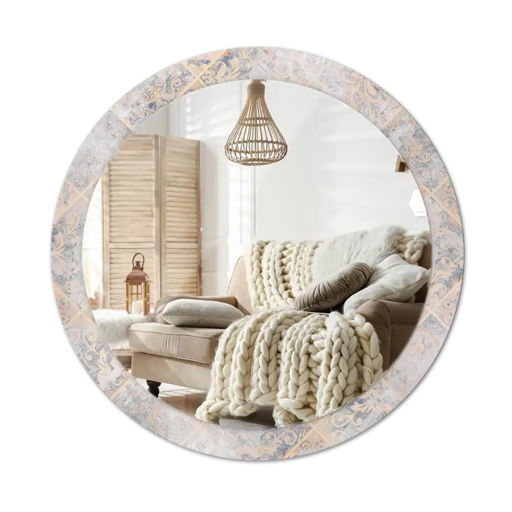 Specchio circolare decoro Piastrelle abrase
