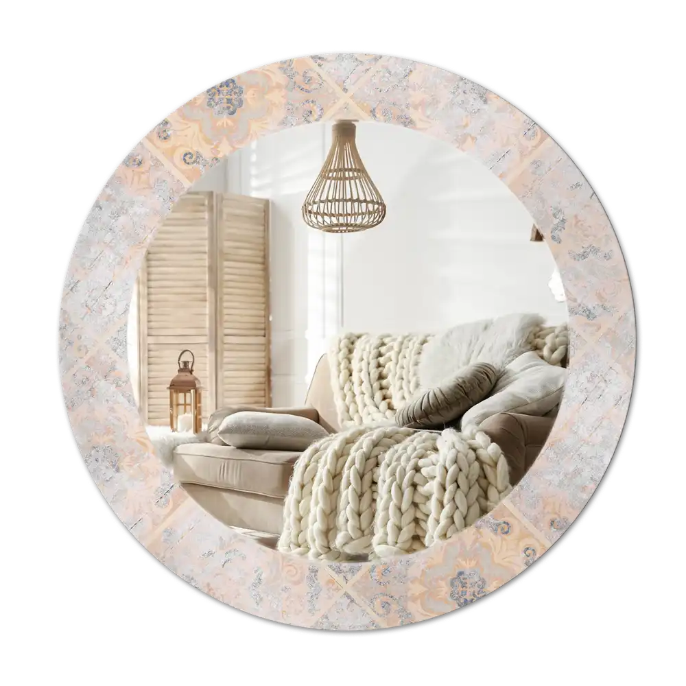 Specchio circolare decoro Piastrelle abrase