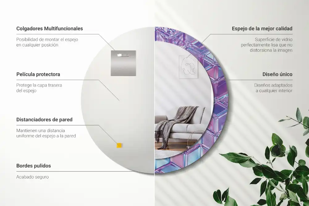 Specchio circolare decoro Modello di cristallo