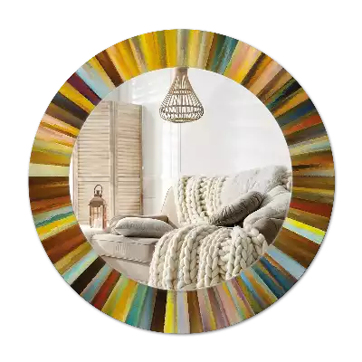 Specchio circolare decoro Raggi colorati