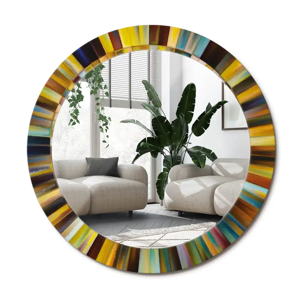 Specchio circolare decoro Raggi colorati