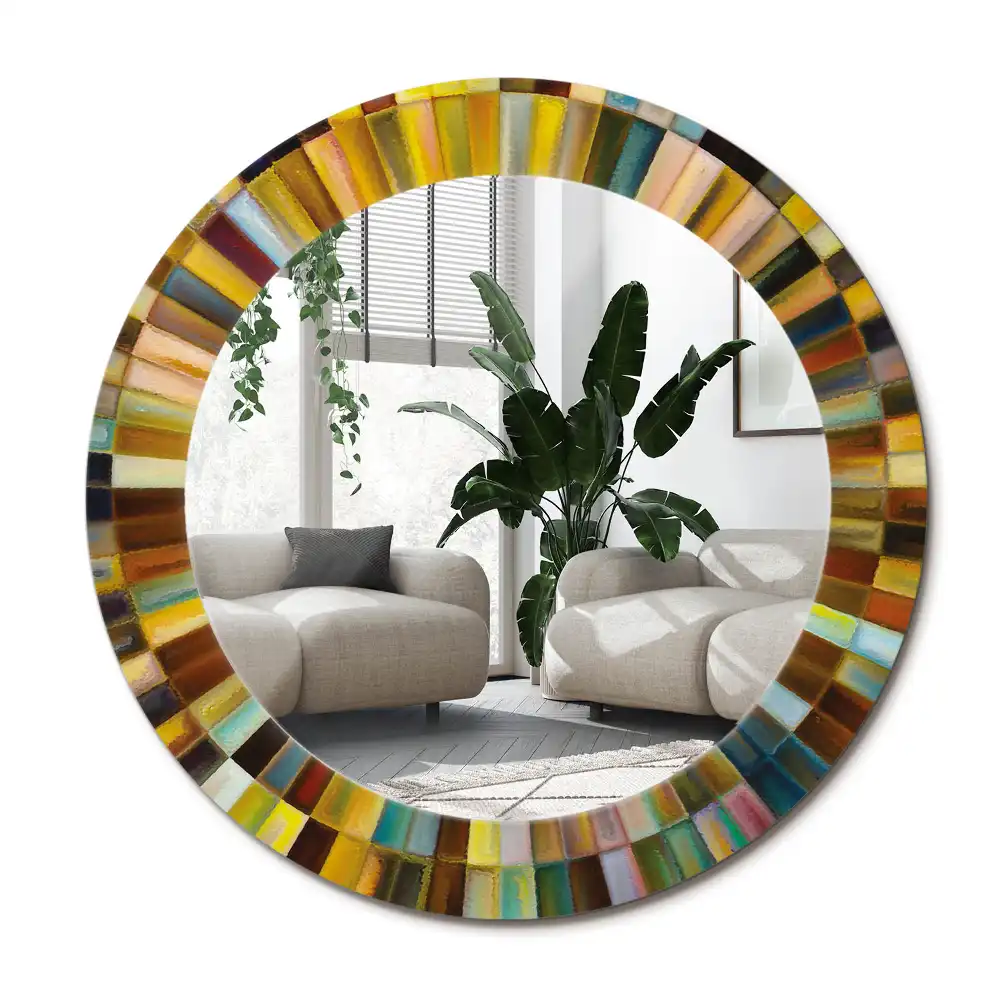 Specchio circolare decoro Raggi colorati
