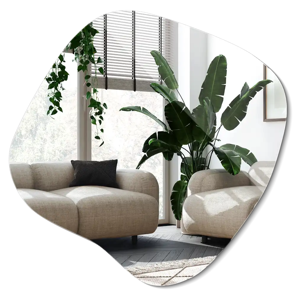 Specchio a forma di macchia accessorio d’effetto