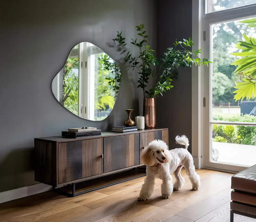 Specchio a forma di macchia accessorio d’effetto