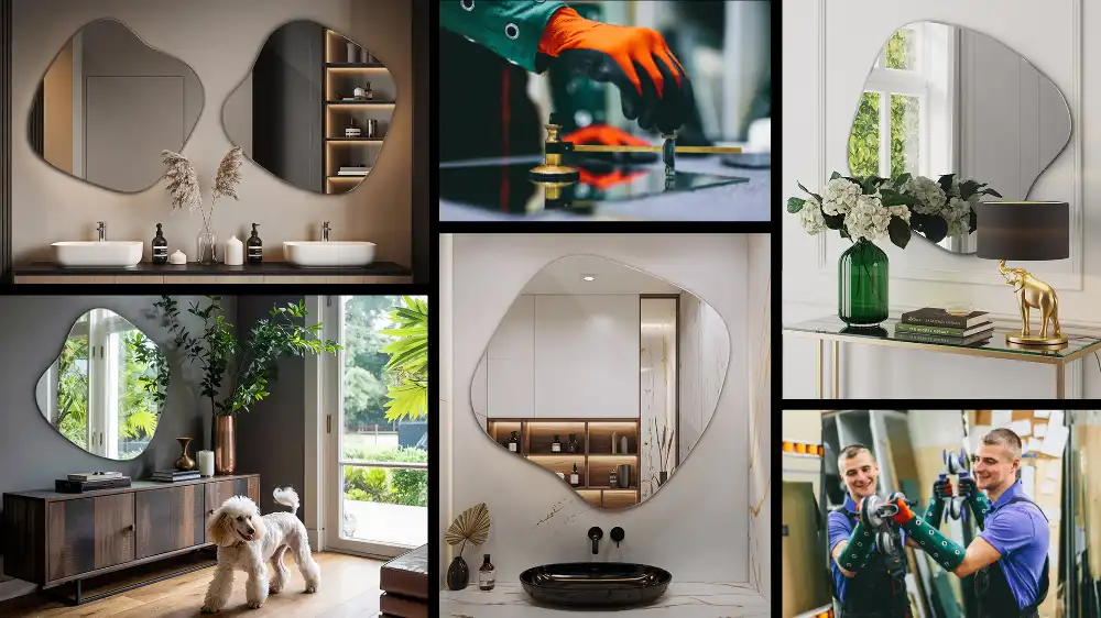 Specchio a forma di macchia accessorio d’effetto