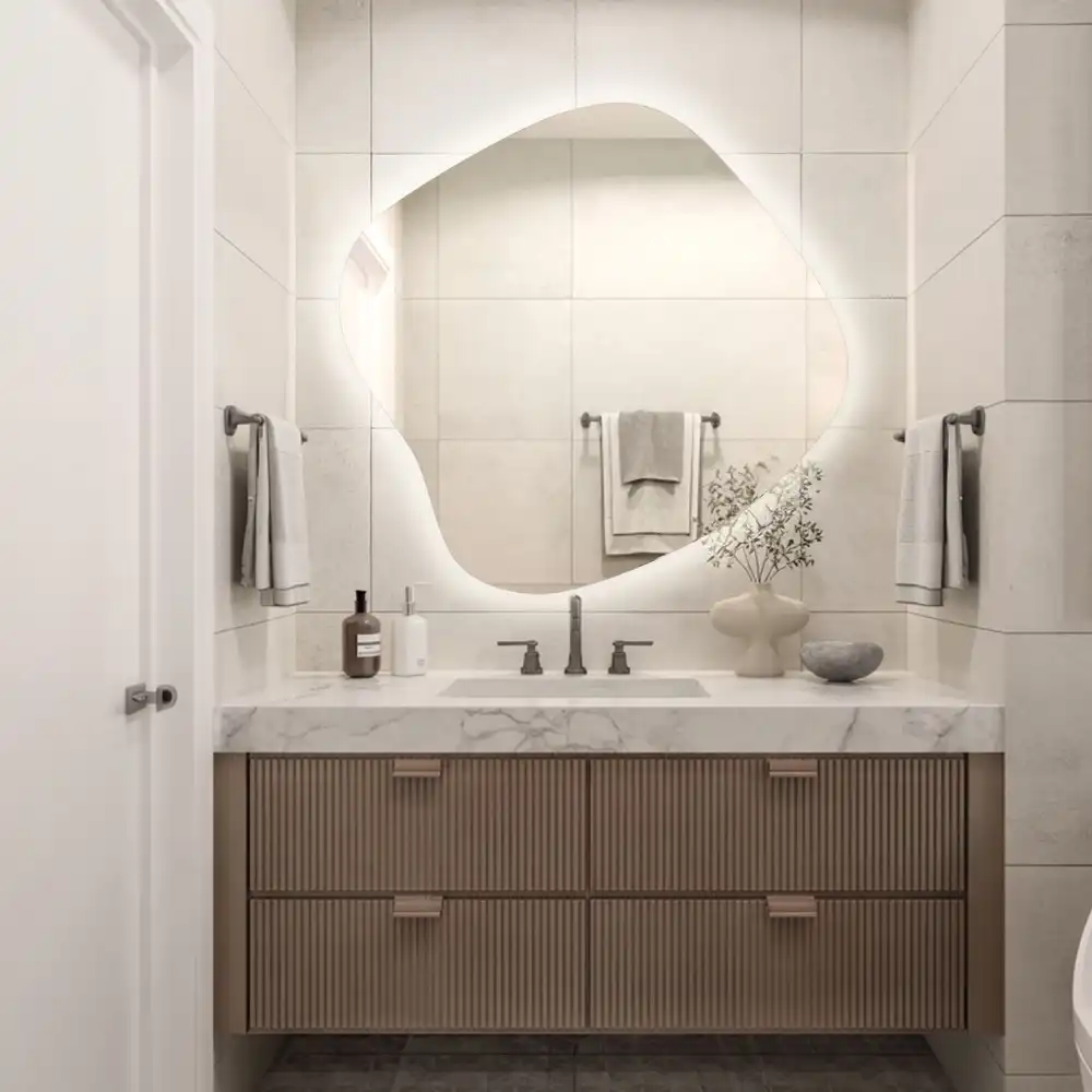 Specchio macchia con illuminazione LED unico