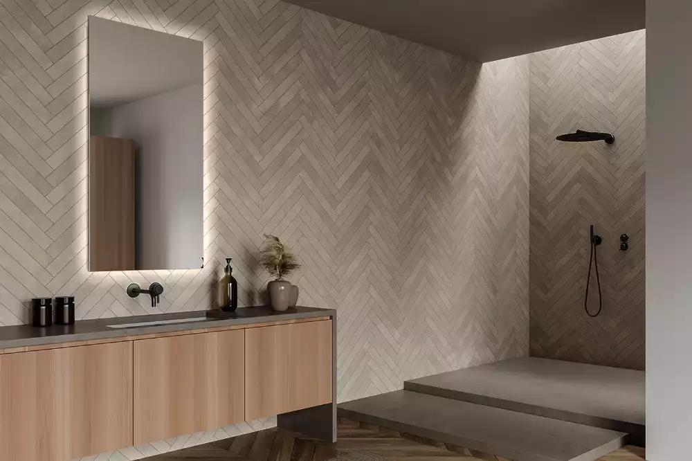 Specchio rettangolare con illuminazione a LED