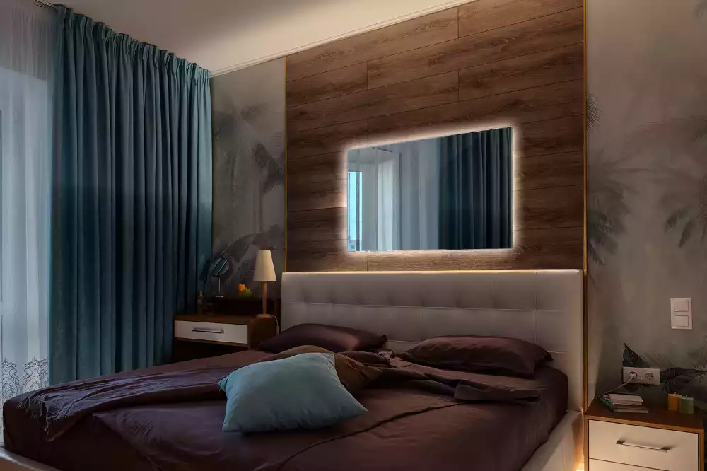 Specchio rettangolare con illuminazione a LED