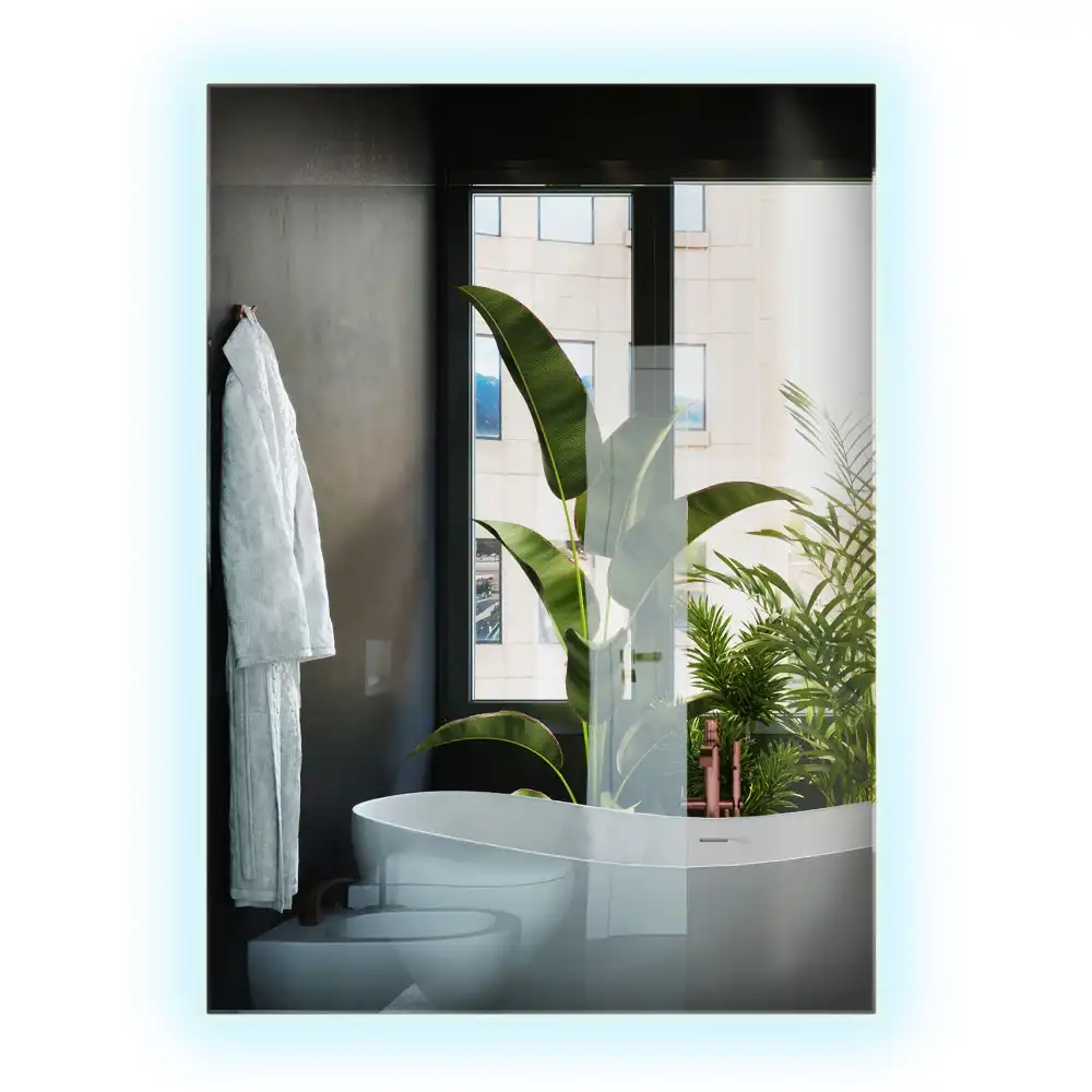 Specchio rettangolare con illuminazione a LED