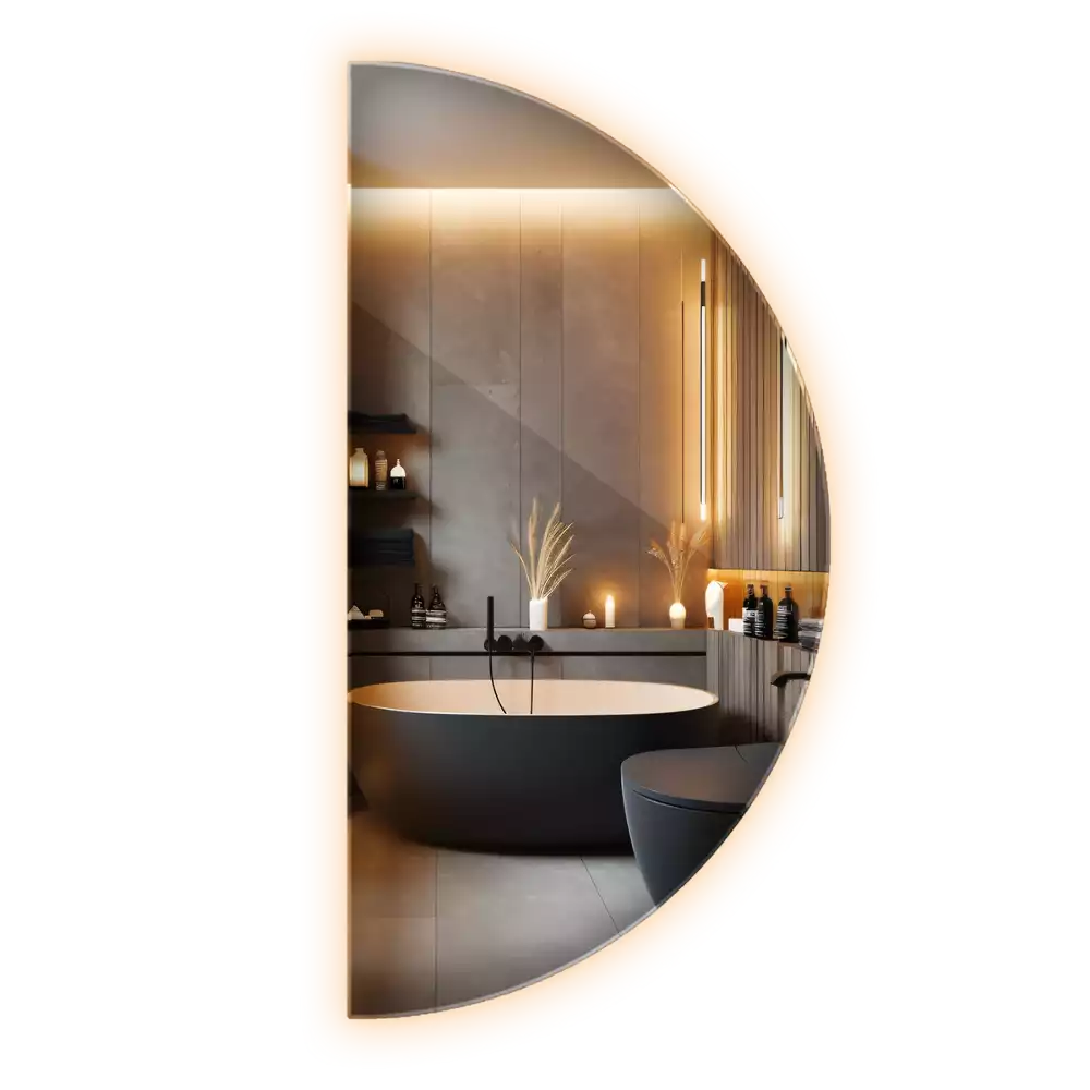 Specchio Semi-Circolare LED accessorio elegante