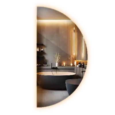 Specchio Semi-Circolare LED accessorio elegante