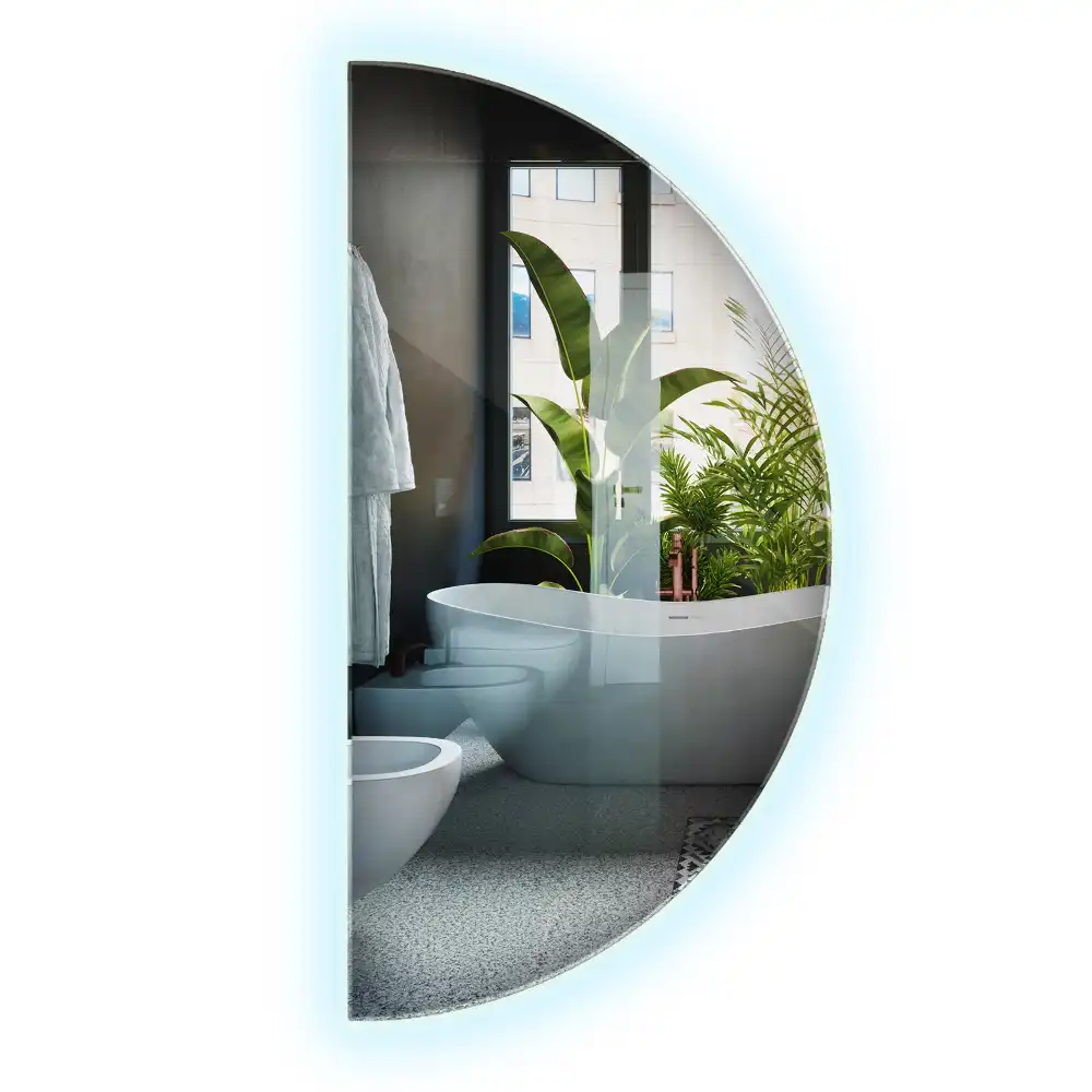 Specchio Semi-Circolare LED accessorio elegante