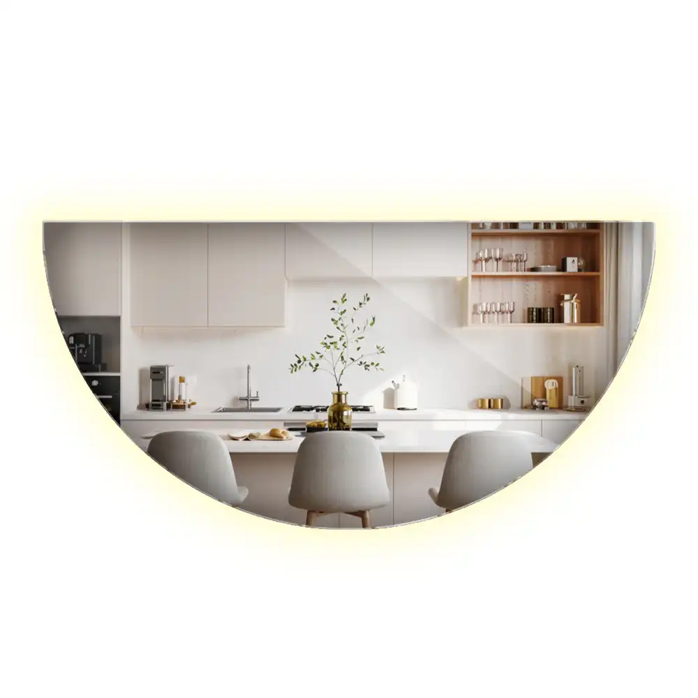 Specchio Semi-Circolare LED accessorio elegante