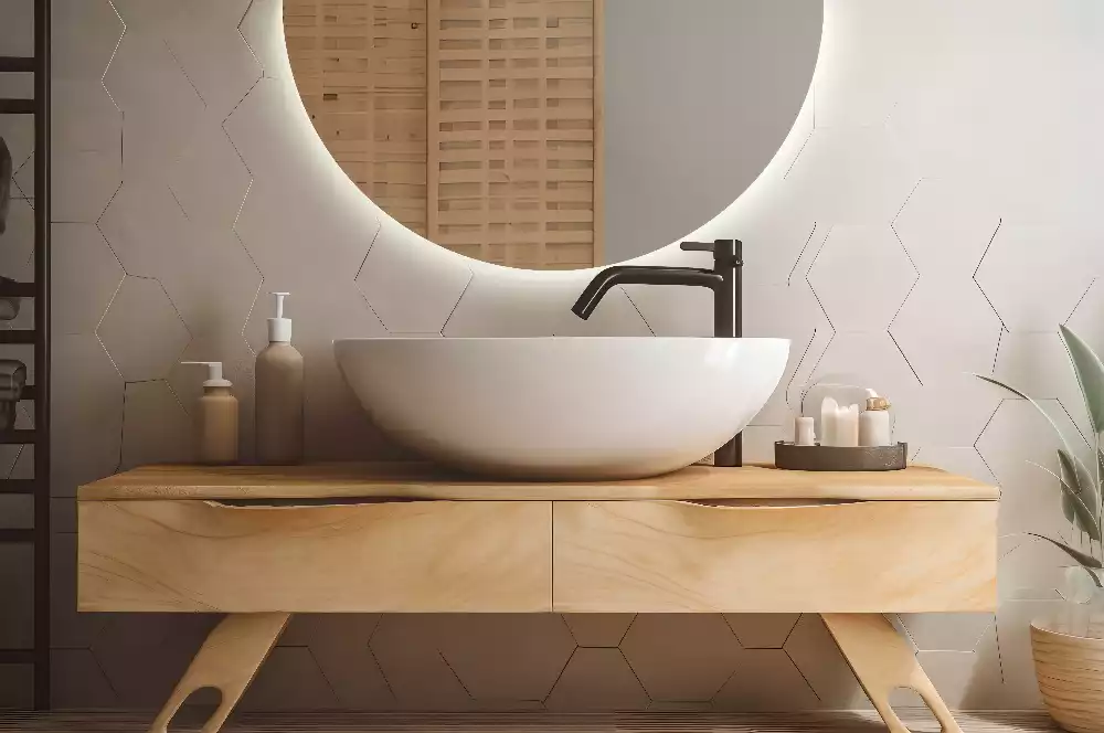 Specchio Semi-Circolare LED accessorio elegante