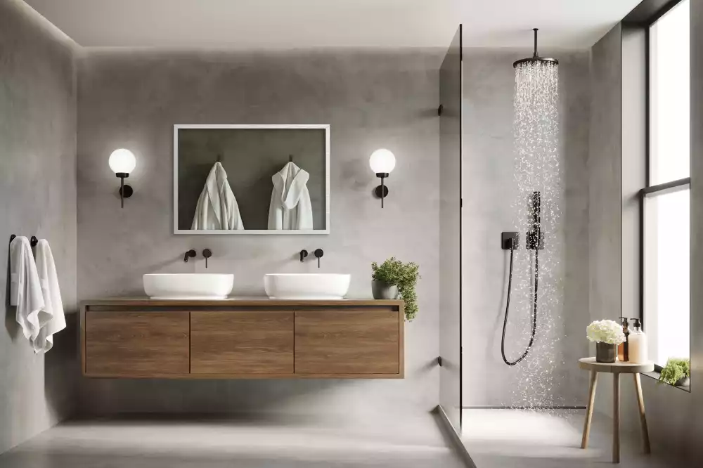 Specchio rettangolare decorativo con cornice bianca