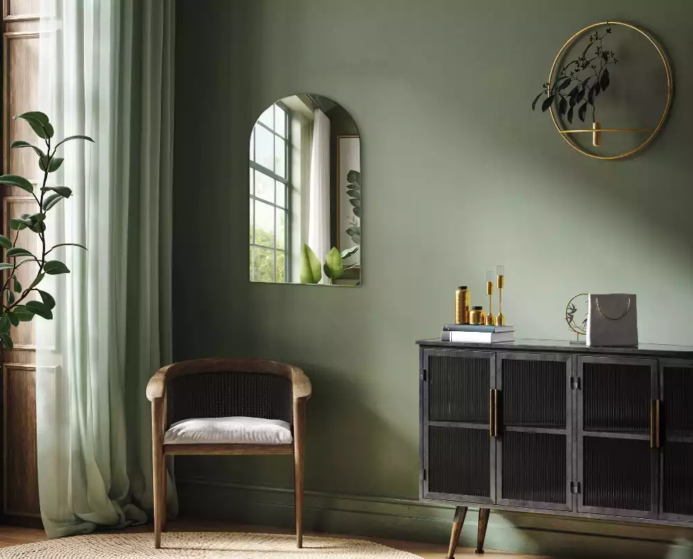 Specchio semiovale decorativo da parete