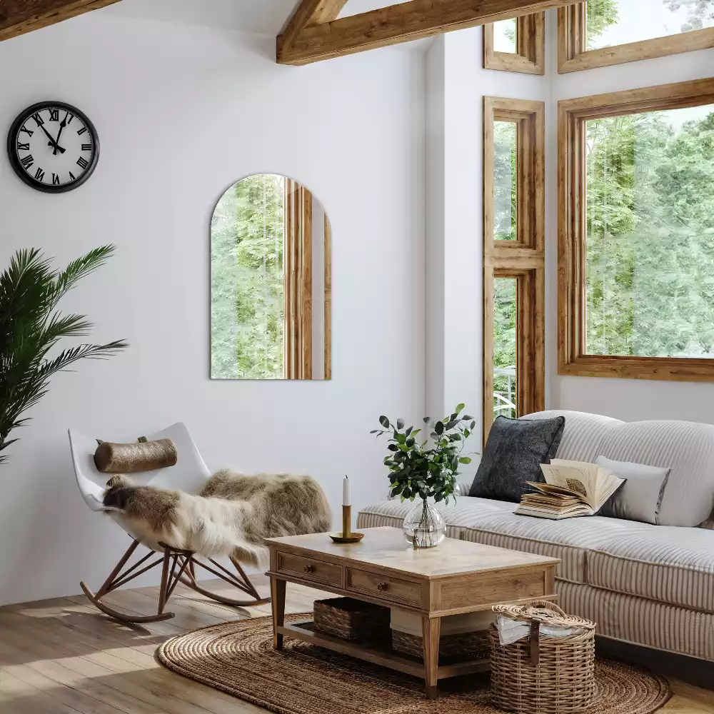 Specchio semiovale decorativo da parete