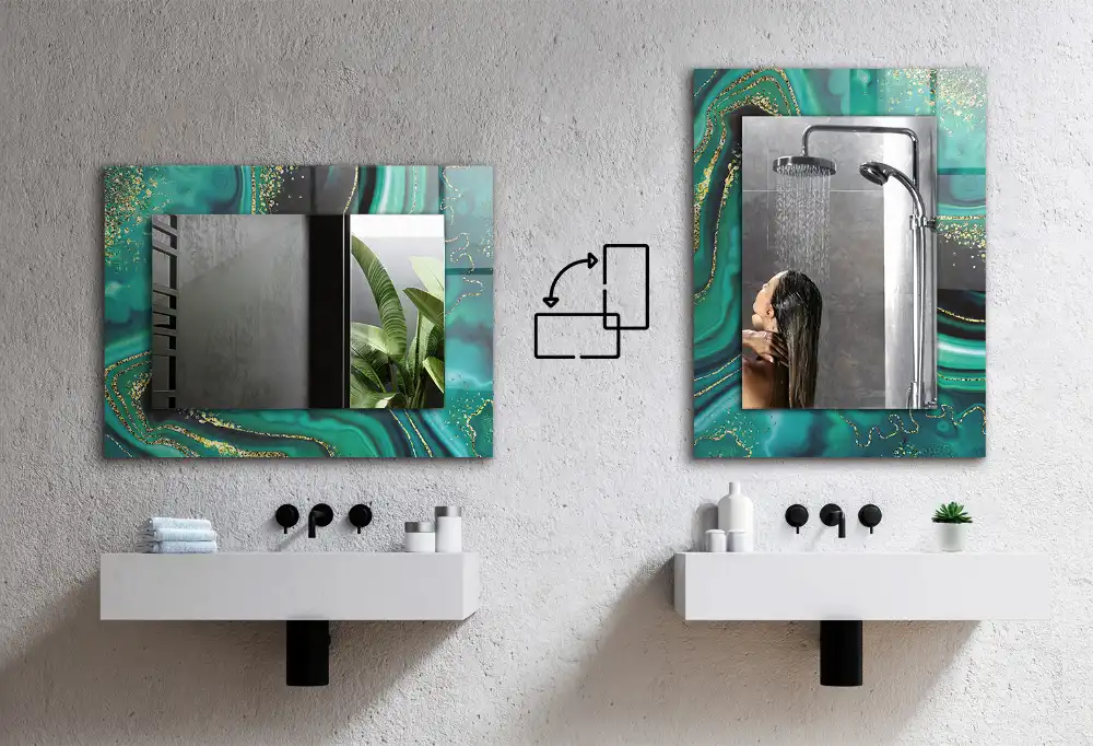 Specchio rettangolare decoro modello 3D