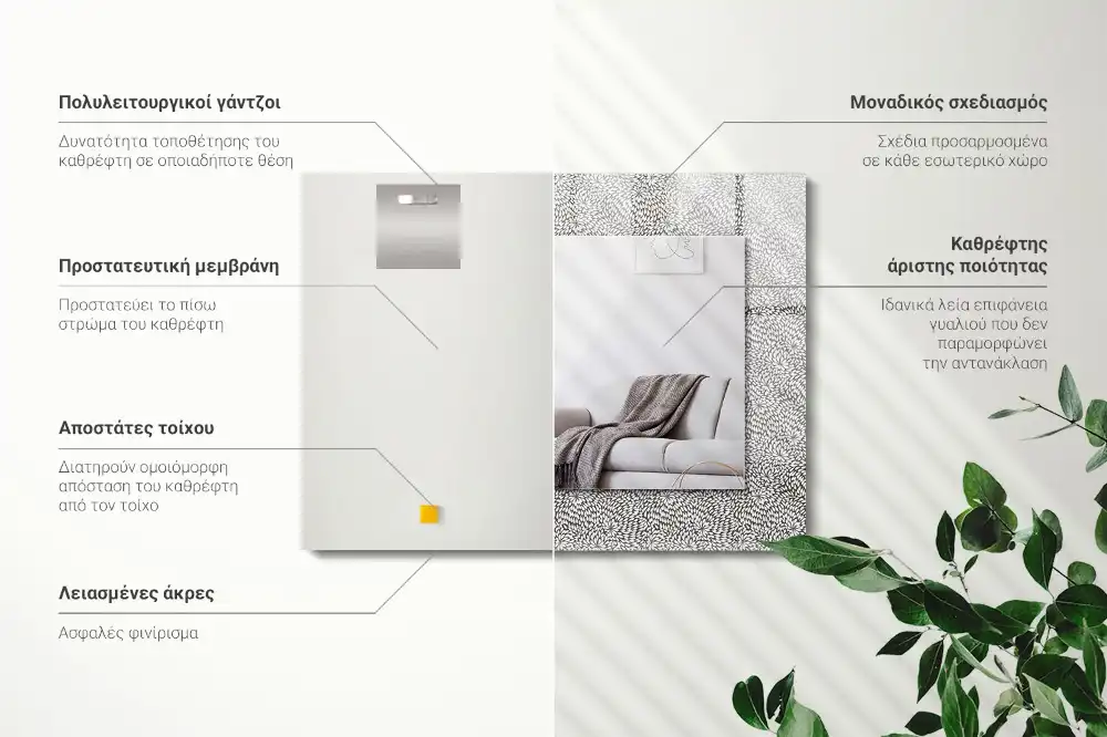 Specchio rettangolare decoro modello 3D