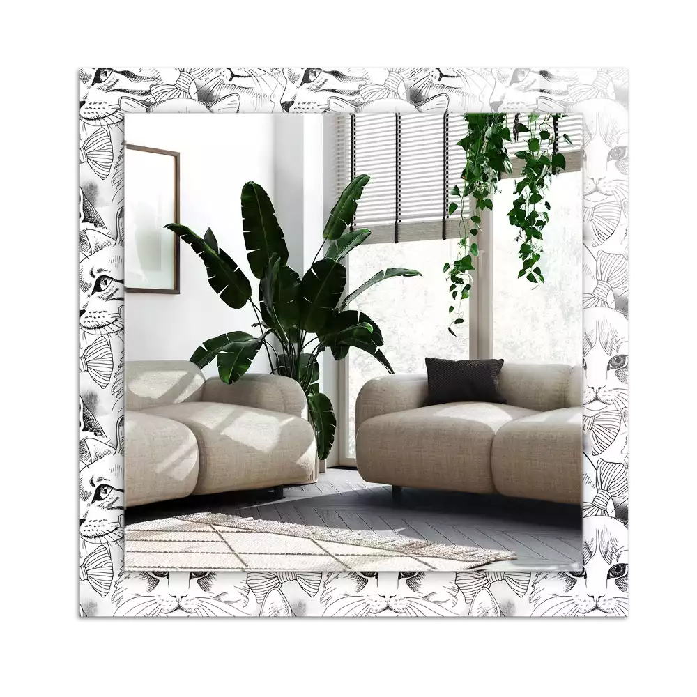 Specchio rettangolare decoro Gatti con papillon