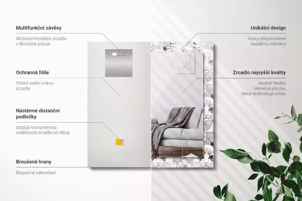 Specchio rettangolare decoro Gatti con papillon