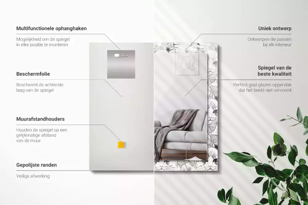 Specchio rettangolare decoro Gatti con papillon